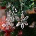 thumbnail image 3 of Winter Christmas Hanging Snowflake Decorations - 12Pcs White Snowflakes Hanging for Christmas Winter Wonderland Holiday New Year Party Home Decoration(12 Set Per Pack), 3 of 7