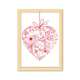 thumbnail image 1 of Flores de vides de San Valentín Rojo Cuadro de madera decorativa marco de casa A4, 1 of 3