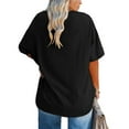 thumbnail image 2 of Ptaesos Women's Plus Size T Shirts Oversized Tees Summer Short Sleeve Crew Neck Loose Tunic Tops, 2 of 3