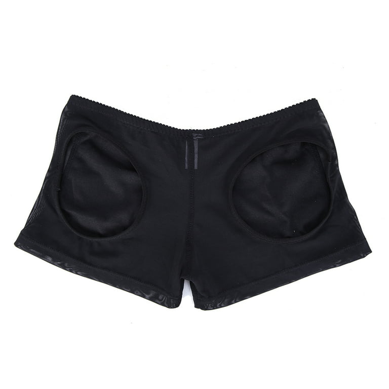 SLIMBELLE Womens Booty Booster Panty Breifs Butt Lifter Body Shaper Black  Underwear Shorts
