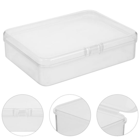 KALLORY 6pcs Clear Jewelry Organizer Box Beads Storage Case Multi-functional Storage Box with Lid