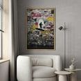 thumbnail image 2 of Wall26 Framed Canvas Wall Art Rockstar Concert Print Decor Graffiti & Street Art 80s Urban Architecture Cityscape Grunge Dark Decadent Style Modern Art Decor for Bedroom - 24"x36" Natural, 2 of 5