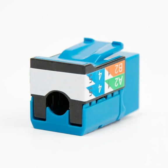Cat6A Keystone Jack -110 Style (Blue) By FireFold