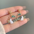 thumbnail image 3 of ADDHAT 2 Pairs Women Earrings Metal Cat Shape Dangle Stud For Casual Wear present Giving 1.2x0.9in, 3 of 8