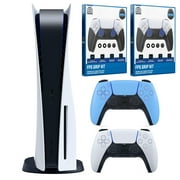 Sony Playstation 5 Disc with Extra Controller and Dual FPS Grip Kit Bundle - Starlight Blue