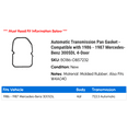 thumbnail image 2 of Automatic Transmission Pan Gasket - Compatible with 1986 - 1987 Mercedes-Benz 300SDL 4-Door, 2 of 2