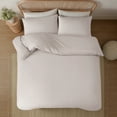 thumbnail image 5 of Moonlight20015 3 PC Duvet Cover Set Queen Size Plain Button Closer Soft Brushed Microfiber Cream Color 90 x 90 Inches, 5 of 9