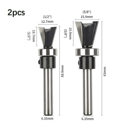 

BAMILL 1/4 Shank Carbide Dovetail Router Bit With Bottom Bearing Woodworking Cutters