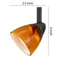 thumbnail image 5 of Hand Blown Glass Shade Track Light Fixture with Metal Frame, Dark Bronze- Saltoro Sherpi, 5 of 5