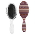 thumbnail image 2 of Rustic Aesthetic Hair Brush, Colorful Boho Pattern Paddle Comb for Wet and Dry Hair, Great for Family Use, 2 of 7