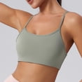thumbnail image 5 of YUGYXL Women's Sports Bras Criss-Cross Back Padded Strappy Underwear Bras Plus Size Support Yoga Bra Breathable Shockproof Sports Bra Green XL, 5 of 5