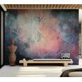 thumbnail image 6 of Abstract Wallpaper Wall Mural - Pink Blue Jungle, 6 of 6