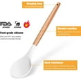thumbnail image 6 of LINLIN 12pcs Silicone Cooking Kitchen Utensils Set with Holder, Nonstick Cookware,Heat Resistant Wooden Handles Cooking Tool, BPA Free Non Toxic Tongs Spatula Spoon Kitchen Gadgets Set, 6 of 7