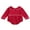 Red, variant on aturustex Toddler Boys Girls Bubble Romper Outfits 0 3M 6M 12M 18M 24M Infant Baby Long Sleeve Bodysuits Contrast Line/Solid Color Romper Doll Collar ly Spring Fall Clothes for Holiday Party