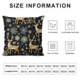 thumbnail image 5 of Christmas Golden Reindeer Snowflakes Pillow Cases King Size  Microfiber Pillowcases with Hidden Zipper Soft Comfortable Bed Pillow Covers, 5 of 5