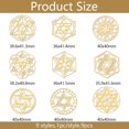 thumbnail image 2 of 1set 9pcs 1.6x1.6 inch Golden Metal Stickers Star of David Metal Stickers Self Adhesive Stickers Symbolic Theme Epoxy Stickers Star Pyramid Sticker for DIY Scrapbooks Epoxy Resin Decoration, 2 of 6