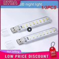 thumbnail image 2 of 1/3PCS Mini Portable USB LED Book Light DC5V Ultra Bright Reading Book Desk Lamp 3leds 8leds Lights For Power Bank PC Laptop, 2 of 5
