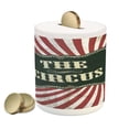thumbnail image 1 of Circus Piggy Bank, Classical Circus Show Event Advertisement Theme Antique Art Logotype Print, Ceramic Coin Bank Money Box for Cash Saving, 3.6" X 3.2", Emerald Cream Ruby, by Ambesonne, 1 of 4