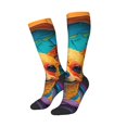 thumbnail image 2 of JUNZAN Fun Novelty Knee Warmer High Socks-Colorful Textured Chihuahua, 2 of 8