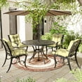 thumbnail image 6 of Pakunoda Chairs Cushions 42" X 21" Tufted Non Slip Pad Seat and Seatback 4 Set Cushion with Ties for Patio Outdoor & Indoor Rocking Chair, Light Yellow, 6 of 6