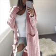 thumbnail image 3 of Suéter de otoño e invierno con diseño de deseos, estilo europeo y americano, largo, con doble bolsillo, de cuerpo entero, con giro, tipo cárdigan, 3 of 6