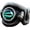 Green, variant on Men's Stainless Steel Vintage Domineering Ghost Devil's Eye Round Cut Bloody Gemstone Snake Biker Ring