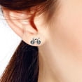 thumbnail image 3 of Aeravida Fun and Stylish Bicycle Sterling Silver Post Stud Earrings | Cute Sterling Silver Stud Earring for women | Bicycle Stud Earrings | Casual Stud Earrings | Gift for Special Day, 3 of 5