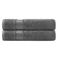thumbnail image 3 of Melissa Linen, Bath Towels, Set of 2, Quick Dry Absorbent Cotton, Bathroom Towels, Dark Gray, 3 of 9
