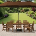 thumbnail image 4 of Tioline 9-Piece HDPE Outdoor Dining Set with a table and chairs,Brown, 4 of 6