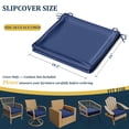 thumbnail image 2 of Kimunuk 6Pcs Outdoor Chair Cushions Slipcovers, 18.5" x 16" Blue Replacement Waterproof Non-Slip Patio Seat Cushion Covers with Handle, Covers Only, 2 of 7