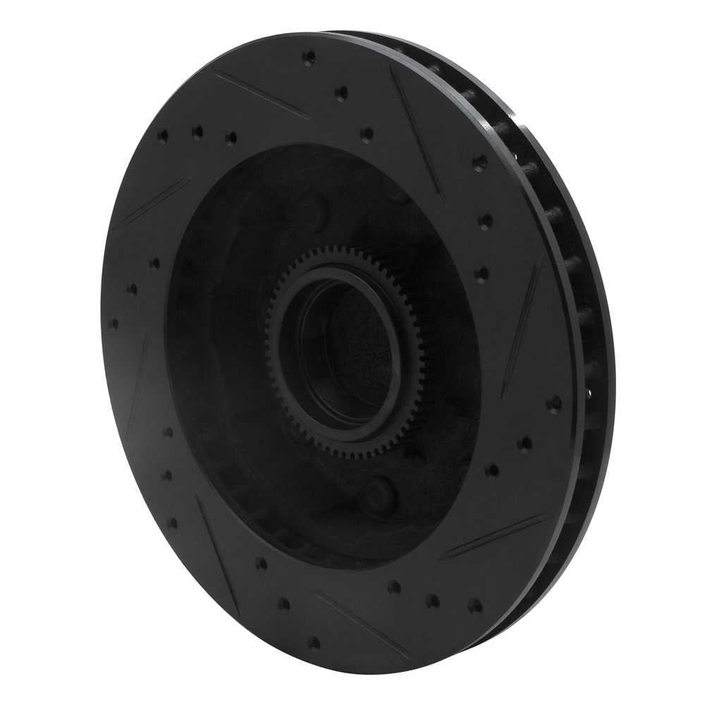 Dynamic Friction Company 633-40078L DFC Brake Rotor - Drilled And Slotted - Black