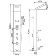 thumbnail image 4 of LED Rainfall Waterfall Shower Panel, 5-Function Bathroom Shower Head, Stainless Steel Shower Tower System with Temperature Display, 4 of 7