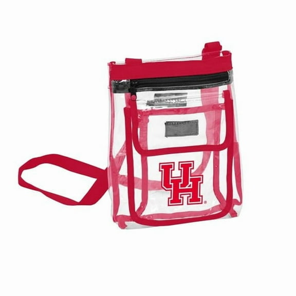 Logo Brands 148-66P University of Houston Gameday Clear Crossbody Bag