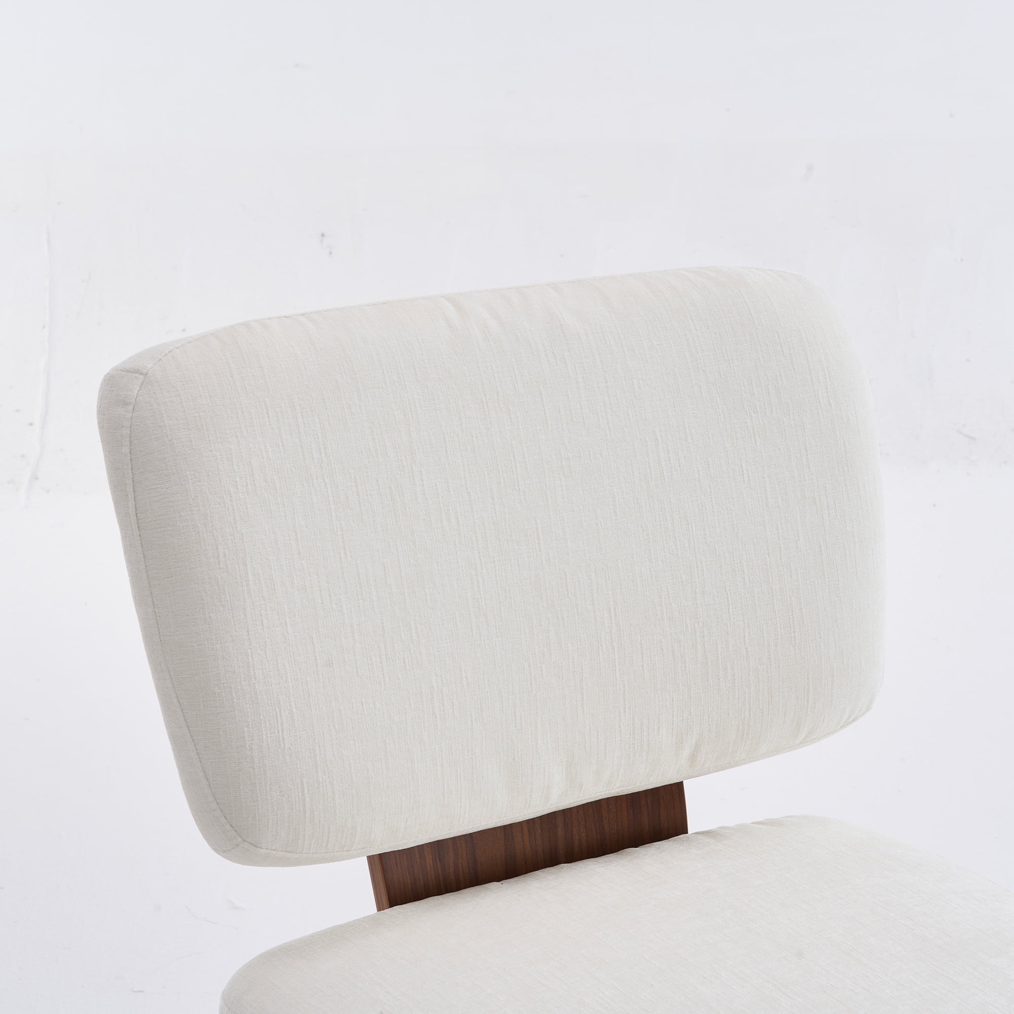 Jopath Modern Rolling Side Chair, Armless Dining Chair Linen Upholstered Dining Chair With Casters And Comfortable Foam Seat, 1-Piece For Living Room, Office, Bedroom