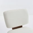 thumbnail image 6 of Jopath Modern Rolling Side Chair, Armless Dining Chair Linen Upholstered Dining Chair With Casters And Comfortable Foam Seat, 1-Piece For Living Room, Office, Bedroom, 6 of 11