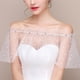thumbnail image 4 of Vestido de novia, vestido de novia, cheongsam, cuello alto, encaje, malla, chal, capa, borla, 4 of 5