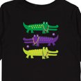 thumbnail image 4 of Inktastic Mardi Gras Holiday Alligators Boys or Girls Long Sleeve Toddler T-Shirt, 4 of 5
