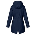 thumbnail image 7 of Solid Plus Size Thick Warm Women Hooded Raincoat Windproof Winter Outdoor Jacket, 7 of 7