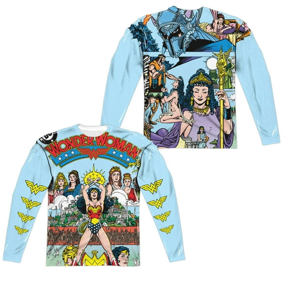 Jla - No 1 Cover (Front/Back Print) - Regular Fit Long Sleeve Shirt - XXX-Large