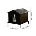 thumbnail image 3 of Outdoor Cat House Waterproof Sun Shelter Foldable Feral Cat Tent Insulated Porch Yard Balcony Winter Summer Hideout for Stray Cats Outdoor Home Patio Garden All Season Rest Shelter Cozy Sleep Pad, 3 of 6