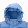 thumbnail image 4 of Mwjwdo Down Cotton Jacket Girls Hooded Parkas Winter Padded Coat Kids Thick Warm Loose Puffer Snow Wear Outwear Blue 7 Years, 4 of 6