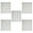 thumbnail image 1 of Furnish My Place Abstract Contemporary Striped Pattern Modern Plush Two Tone High Low Pattern Rug Carpet, Pet-Friendly Carpet, Made in USA - Iconic Ivory Cream, 2' x 2' Square - Set of 5, 1 of 5