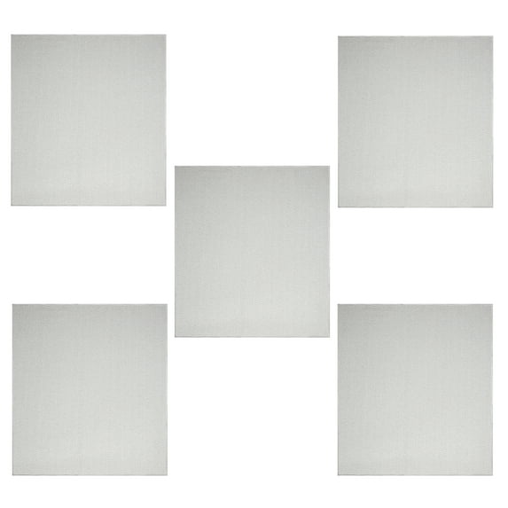 Furnish My Place Abstract Contemporary Striped Pattern Modern Plush Two Tone High Low Pattern Rug Carpet, Pet-Friendly Carpet, Made in USA - Iconic Ivory Cream, 2' x 2' Square - Set of 5