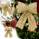 thumbnail image 1 of Adorno de lazo de Navidad | Gran decoración navideña de lentejuelas | Rojo, Dorado, Plata, Negro, Rosa | Tela de 12"x8" | Acento llamativo de ventana y árbol de Navidad | Decoración festiva duradera, 1 of 8