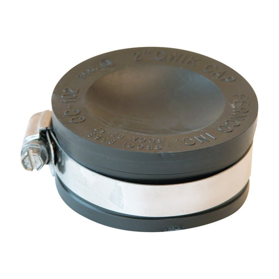 FERNCO QC-102 Pipe Cap, 2 in Connection, Slip, PVC