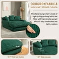 thumbnail image 3 of MOONMISS Corduroy Upholstered Deep Seat lazy sofa With 3 back pillows for Living Room-Emerald, 3 of 5