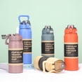 thumbnail image 2 of 900ml Large Capacity Stainless Steel 304 Sport Thermos Mug With Straw Portable Vacuum Flask Travel Thermal Water Bottle Tumbler, 2 of 5