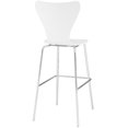 thumbnail image 3 of Modway Ernie Wood Bar Stool with Chrome Legs, Multiple Colors, 3 of 4