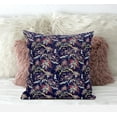 thumbnail image 3 of 18" Midnight Blue Roses Zippered Suede Throw Pillow, 3 of 3