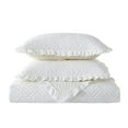 thumbnail image 4 of JML 2 Piece Velvet Quilt Set With 1 Sham, Soft Quilted Bedspread Coverlet, Twin, White, 4 of 5